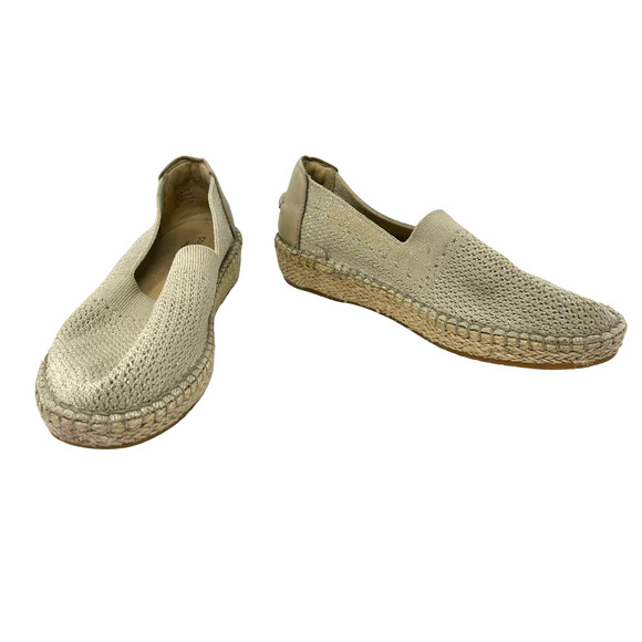 Cole Haan size 7 B 21292 grand os slip‎ on flats sparkly taupe knit espadrille - Picture 1 of 13